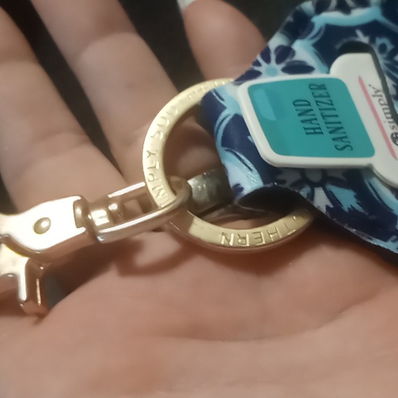 Simply southern gold tone lobster hook key chain hand sanitizer holder neoprene - Picture 4 of 4